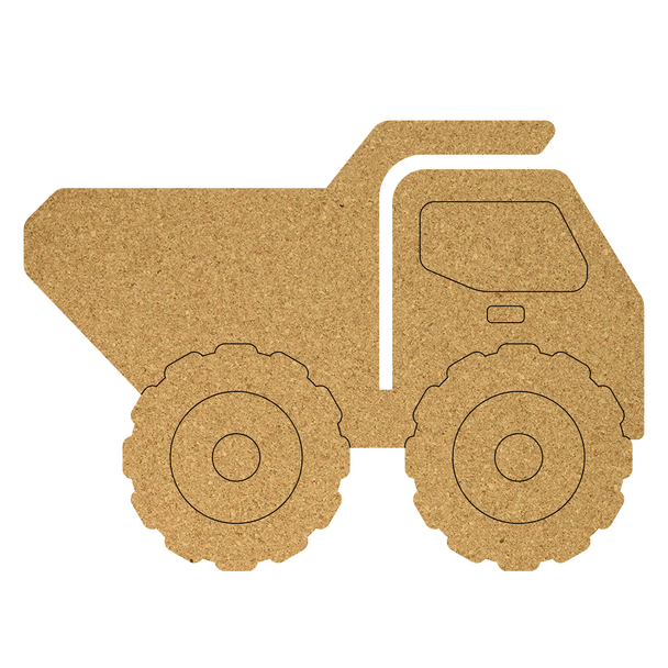 Construction Dump Truck Cork Board Shape, Kid Truck Cutout