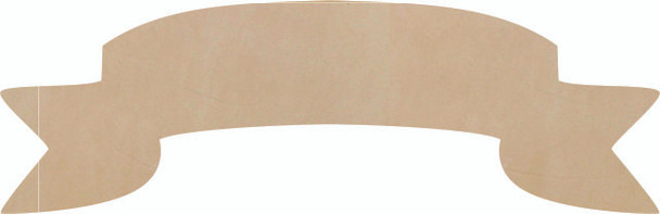 Ribbon Banner Leather Shape, Leather Cutout, Craft