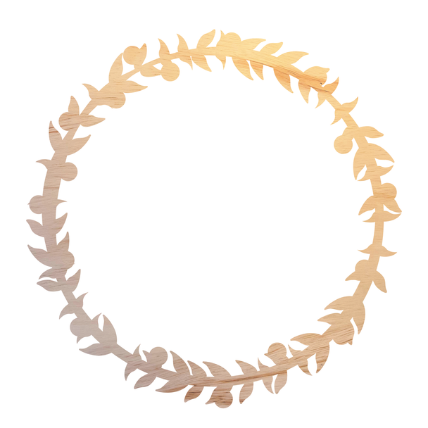 50% Off Blank Wreath Wooden Shape, Unfinished Craft Wreath