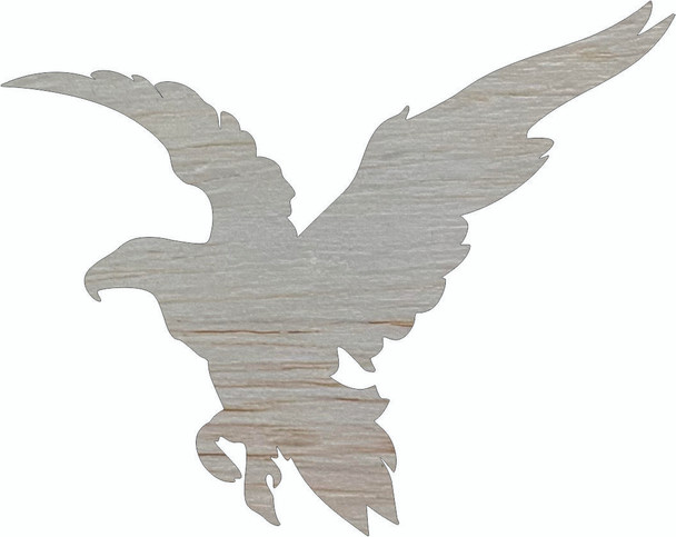 Eagle Wood Shape, Unfinished Real Wooden Animal Cutout