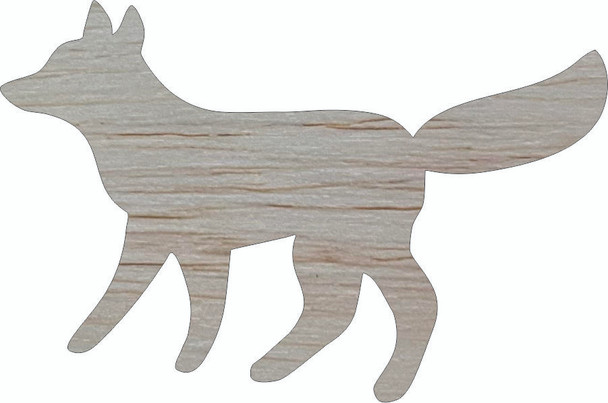 Unpainted Fox Wood Shape, Unfinished  Animal Wooden Cutout