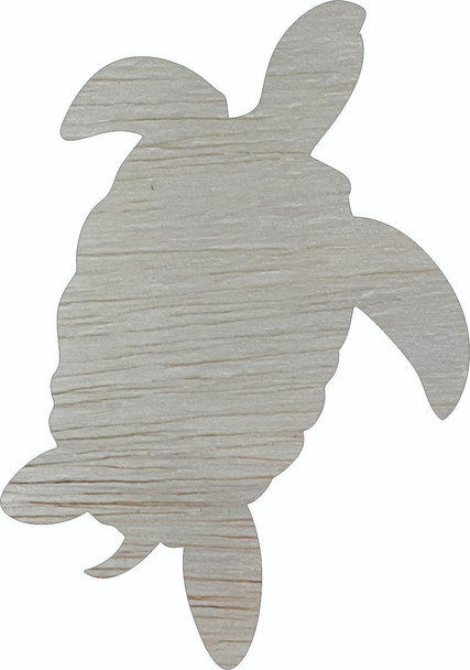 Sea Turtle Wooden Craft Shape, Unfinished Wall Animal Cutout