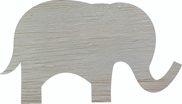 Cute Elephant Wooden Craft Shape, Unfinished Wall Kids Cutout