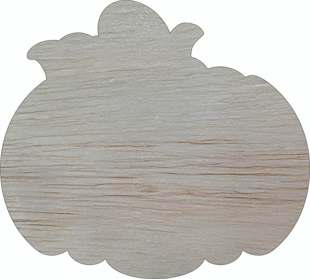 Fancy Pumpkin Wooden Craft Shape, Unfinished Fall Wood