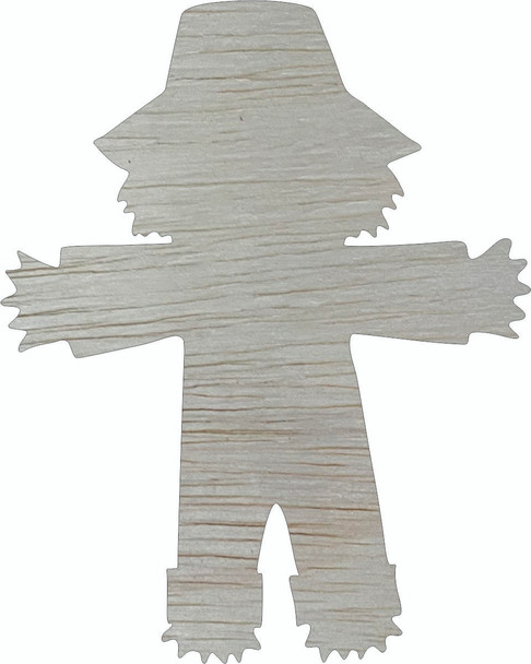 Scarecrow Wooden Craft Shape, Unfinished Fall Wood Cutout