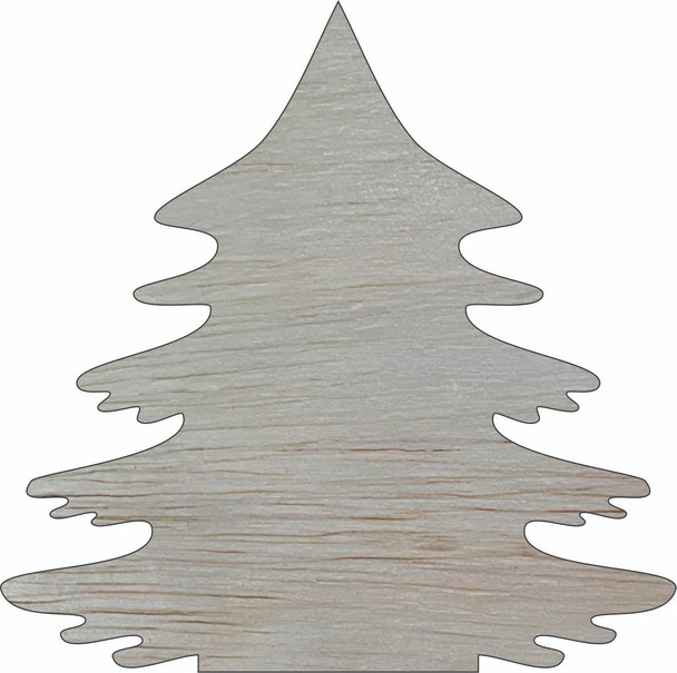 Christmas Tree Unfinished Shape, Paintable Wall Craft