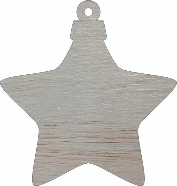 Star Ornament Wooden Door Hanger, Unfinished Christmas