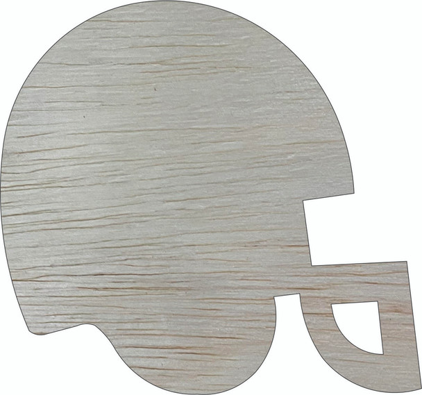 Wooden Football Helmet Cutout, Unfinished Wood Blank