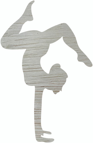 Gymnast Handstand Wood Shape, Unfinished Paintable Craft