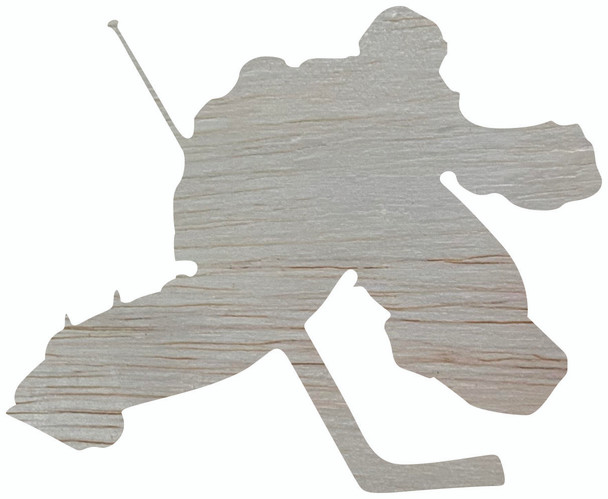 Hockey Goalie Wood Shape, Unfinished Paintable Craft