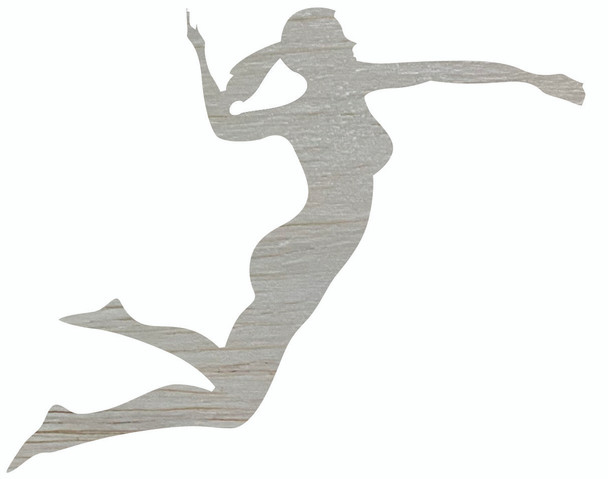 Volleyball Player Spiking Wood Shape, Unfinished Paintable