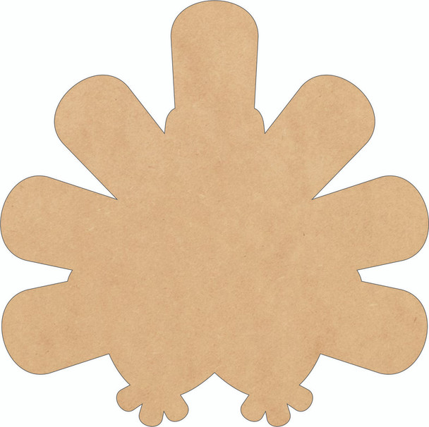 Thanksgiving Turkey Fall Wood MDF Shape, Paintable Art