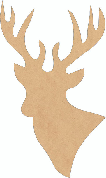Blank Deer Head DIY Craft, Small MDF Shapes