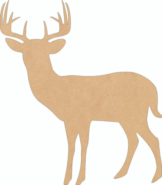 Unfinished Wood Buck Cutout, MDF Large Shape