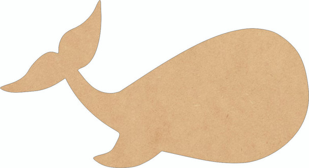 Unfinished Whale Sea Wood Cutout, Paintable Ocean Shape