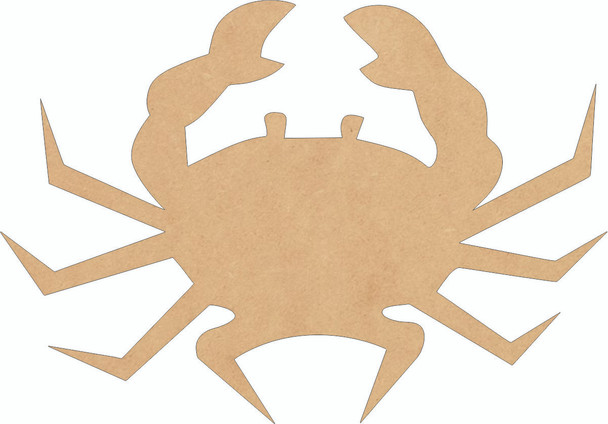 Sea Crab Wooden Shape, Unfinished Wood Crab MDF Cutout