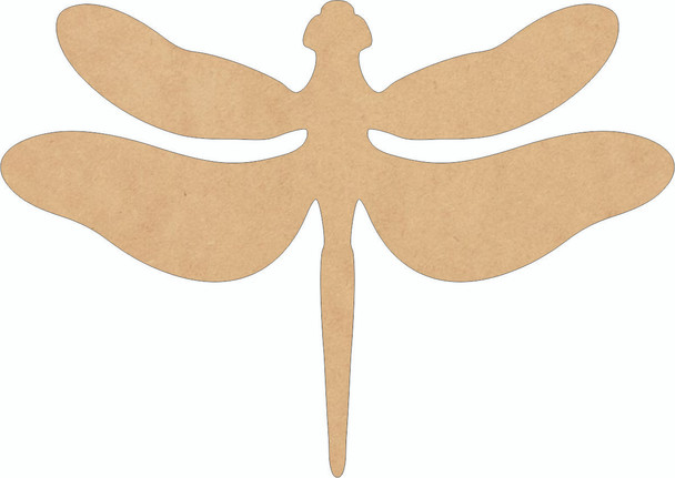 Wood Dragonfly Unfinished Shape, MDF Wall Hanging Craft