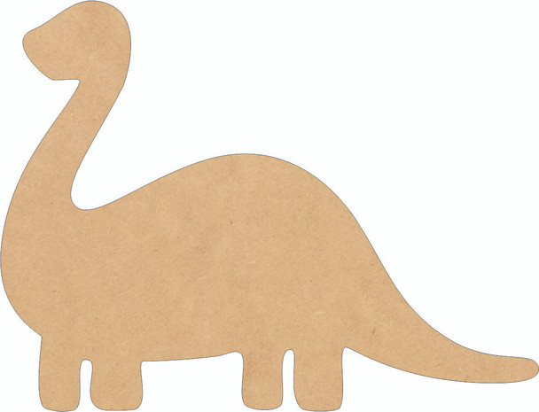 Wood Kids Dinosaur Shape, Unfinished Wooden Long Neck