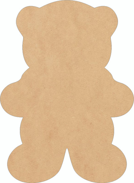 Blank Teddy Bear MDF Shape, Unfinished Kids Teddy Craft