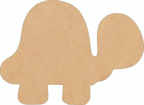 Wooden Turtle Kids Craft Shape, Paintable MDF Cutout, DIY