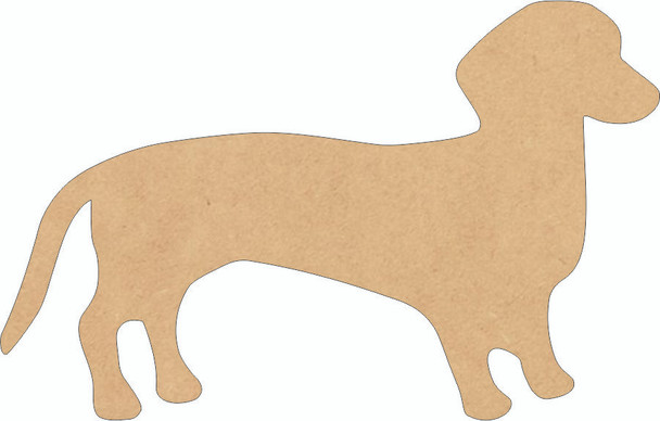 Wheenie Dog Blank MDF Shape, Paintable Dachshund Craft