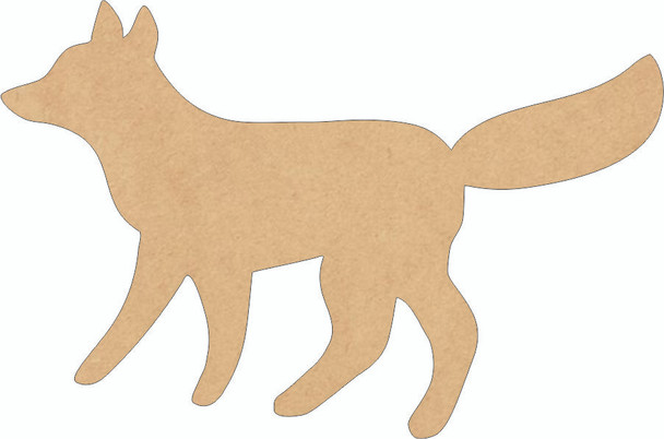 Wooden Fox MDF Shape, Unfinished Paintable Kids Craft