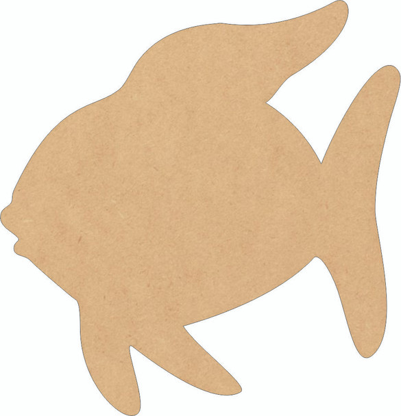 Wood Angel Fish Blank, Unfinished Wooden Fish Sea Craft