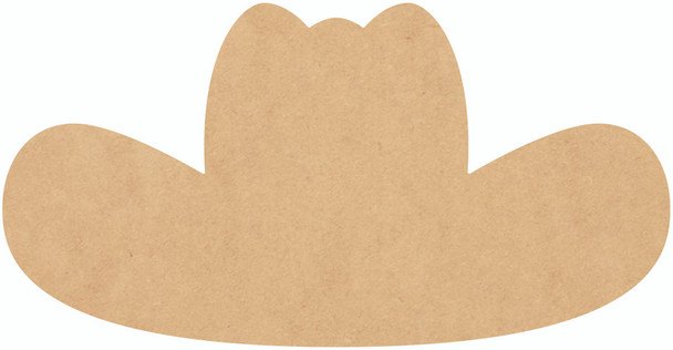 Wooden Cowboy Hat Shape, Unfinished Western Craft