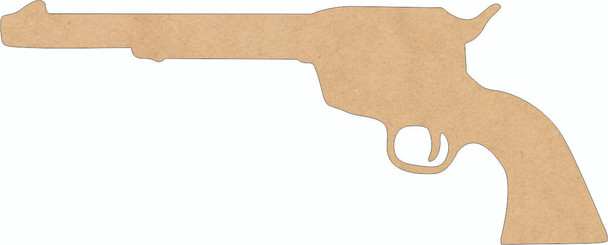 Wooden Gun Pistol MDF Shape, Unfinished Wall Craft DIY