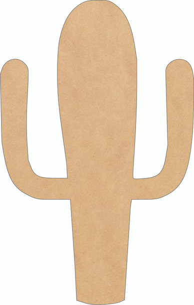 Wood Cactus Paintable Shape, Western Wooden Cutout