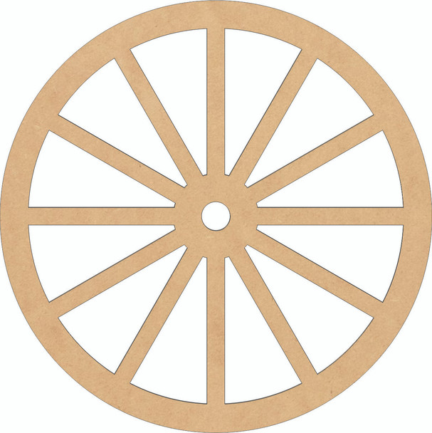 Wagon Wheel Cutout, Unfinished Blank Wagon Wheel Shape