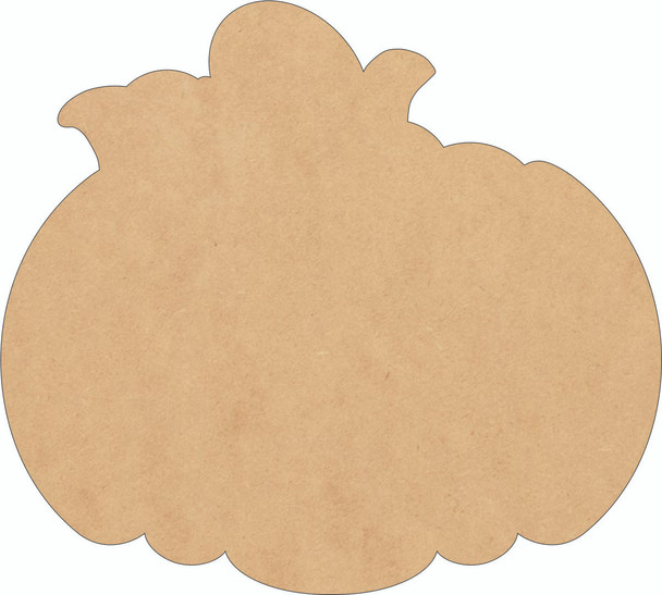 Fall Fancy Pumpkin Wood Cutout, Unfinished MDF Blank Craft