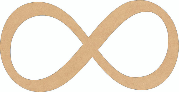 Wooden Infinity Craft Cutout, Unfinished MDF Shape