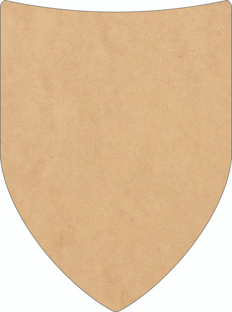 Wooden Roman Shield Craft Shape, Unfinished Shield Cutout