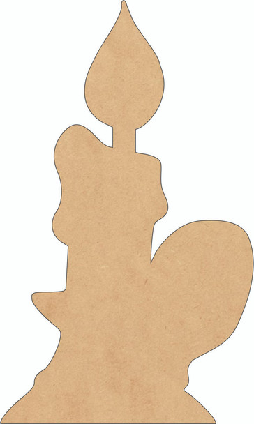 Candle MDF Wood Shape, Unfinished Craft Wooden Cutout