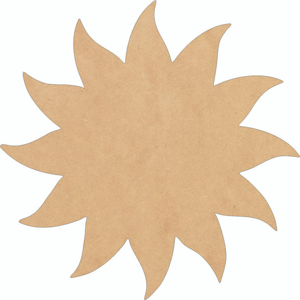 Unpainted Sun Wood Shape, Paintable Wall Hanging Craft