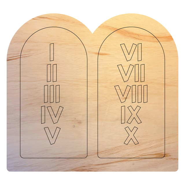 Religious Ten Commandments Wood Shape, Unfinished Blank - Awesome Life ...