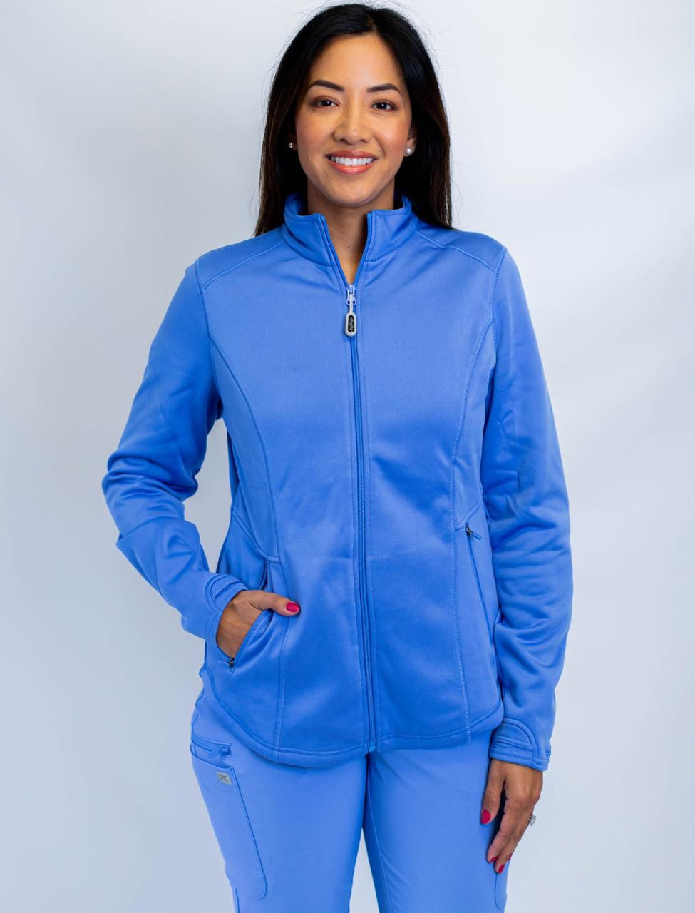 Ava Bonded Fleece Jacket - Warm & Stretchy | Scrubs by Jeness