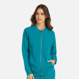  Momentum Front Zip Warm-Up Jacket - Teal 
