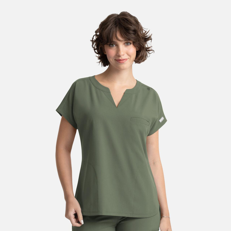  Momentum Dolman Scrub Top - Olive 