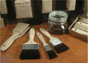 Gramercy ox hair wood finishing brushes