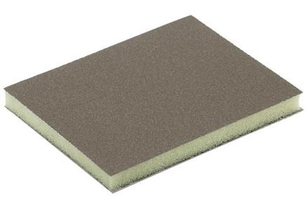 Gray flexible abrasive sanding foam block