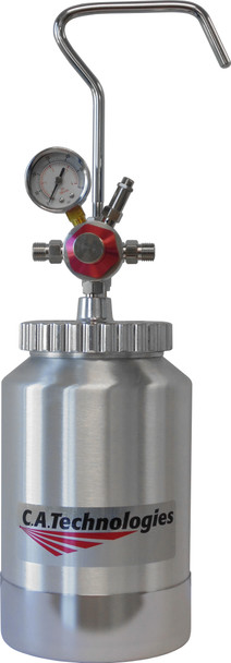 Aluminum spray gun remote pressure pot with single Regulator