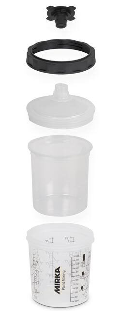 Mirka disposable paint cup system components