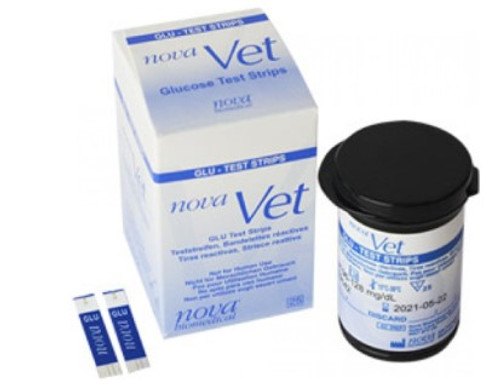 Nova Vet™ Glucose Test Strips – 25/Box