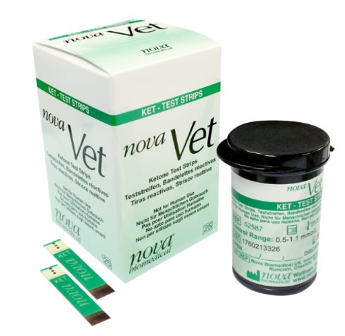 Nova Vet™ Ketone Test Strips – 25/Box