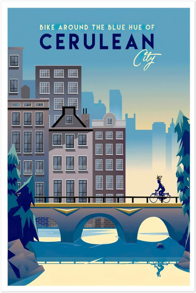 Pokemon Poster - Cerulean City - Anime Poster, Gaming