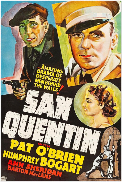 San Quentin - Vintage Movie Poster - Humphrey Bogart - Film Noir