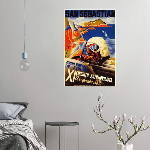 San Sabastian Grand Prix 1935 - Vintage Auto Racing Poster