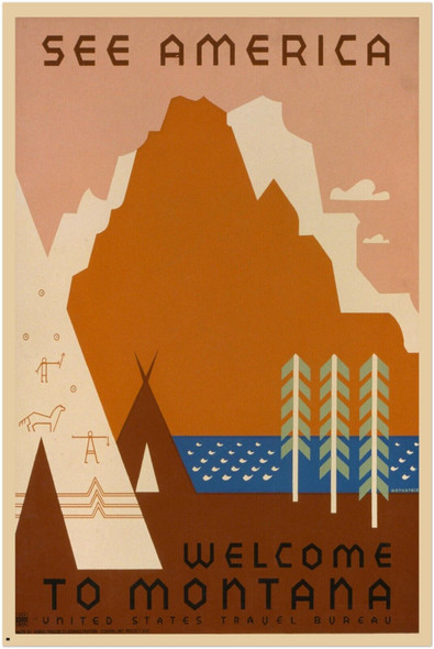 See America - Montana #2  - Vintage National Park Service Poster